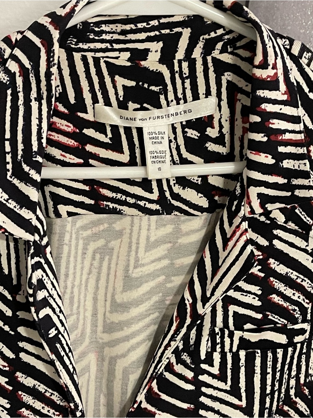 Diane von Furstenberg DVF Griffith Jersey Wrap Dress Size 10 - Picture 8 of 8